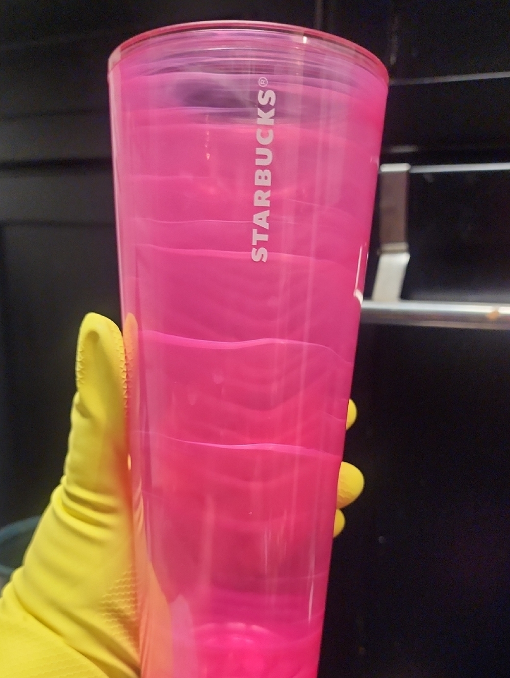 Starbucks Bright Pink Swirl Reusable Tumbler